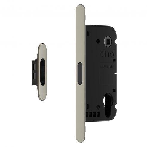 Serratura magnetica Dnd Vertical cilindro yale interasse 85 mm - inox satinato
