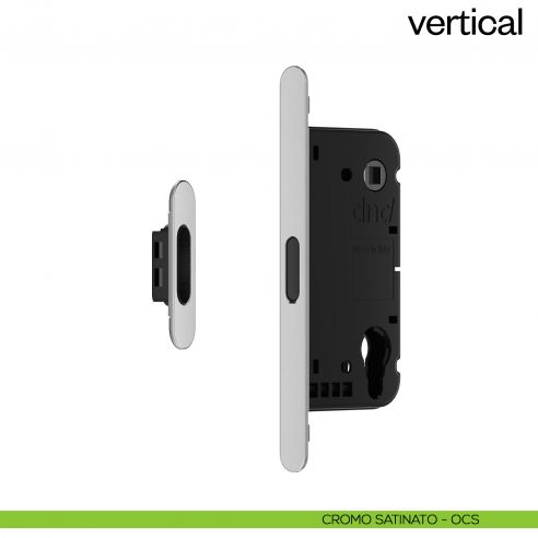 Serratura magnetica Dnd Vertical cilindro yale interasse 85 mm - cromo satinato