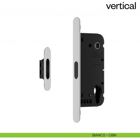 Serratura magnetica Dnd Vertical cilindro yale interasse 85 mm - bianco