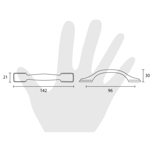 Maniglia per mobile Metal Style disegno