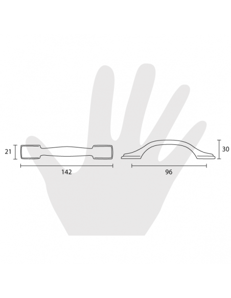 Maniglia per mobile Metal Style disegno