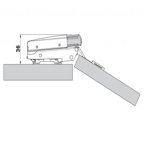 Ammortizzatore per ante Blum Blumotion 973A per cerniera con braccio diritto