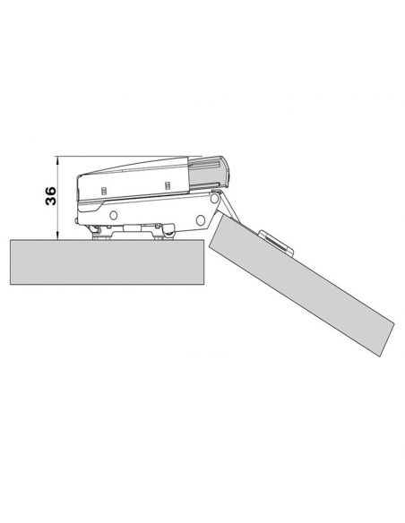 Ammortizzatore per ante Blum Blumotion 973A per cerniera con braccio diritto