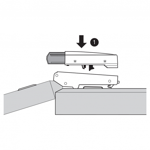 Ammortizzatore per ante Blum Blumotion 973A per cerniera con braccio diritto
