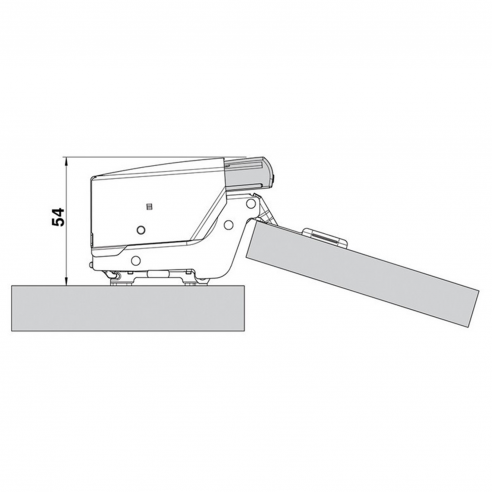 Ammortizzatore per ante Blum Blumotion 973A per cerniera con braccio a collo alto