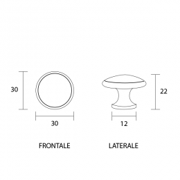 Pomello per mobile Metal Style 2