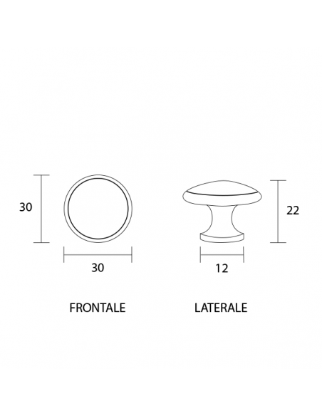 Pomello per mobile Metal Style disegno