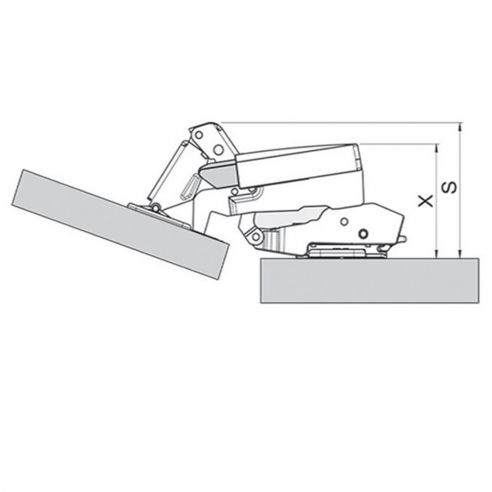 Ammortizzatore per ante Blum Blumotion 973A per cerniera 170° dritta o mezzo collo