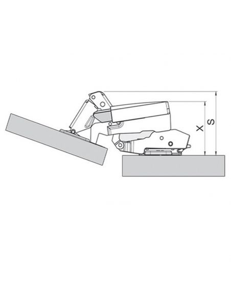 Ammortizzatore per ante Blum Blumotion 973A per cerniera 170° dritta o mezzo collo