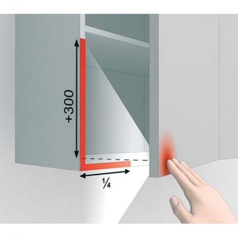 Cricchetto magnetico a pressione Blum Tip-On 956A1004 corsa lunga 38 mm