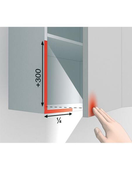 Cricchetto magnetico a pressione Blum Tip-On 956A1004 corsa lunga 38 mm