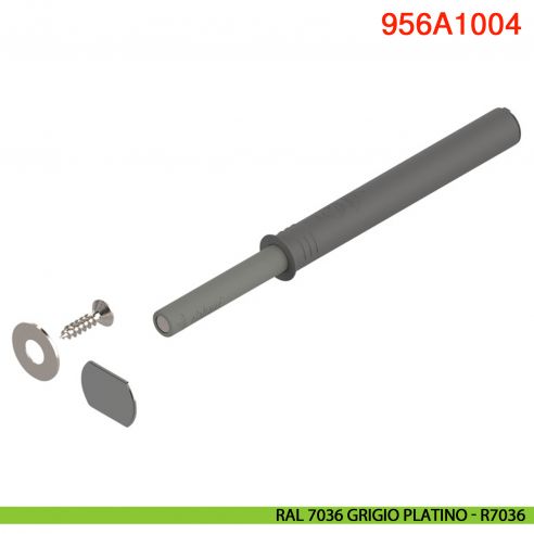 Cricchetto magnetico a pressione Blum Tip-On 956A1004 corsa lunga 38 mm - RAL 7036 grigio platino