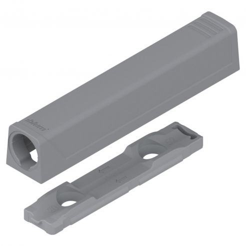 Piastra di supporto dritta per cricchetto Blum Tip-On 956A1201 corsa lunga 38 mm - grigio platino