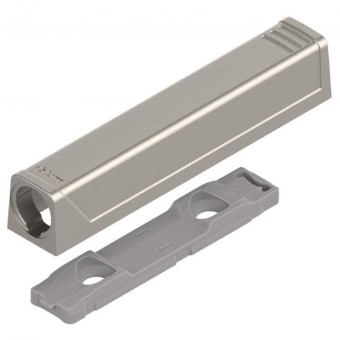 Piastra di supporto dritta per cricchetto Blum Tip-On 956A1201 corsa lunga 38 mm - laccato in nichel