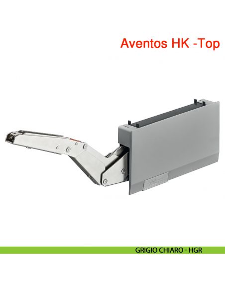 Guarnitura per anta a ribalta Blum Aventos HK-Top fissaggio viti per truciolare - grigio chiaro