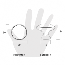 Pomello per mobile Metal Style 2