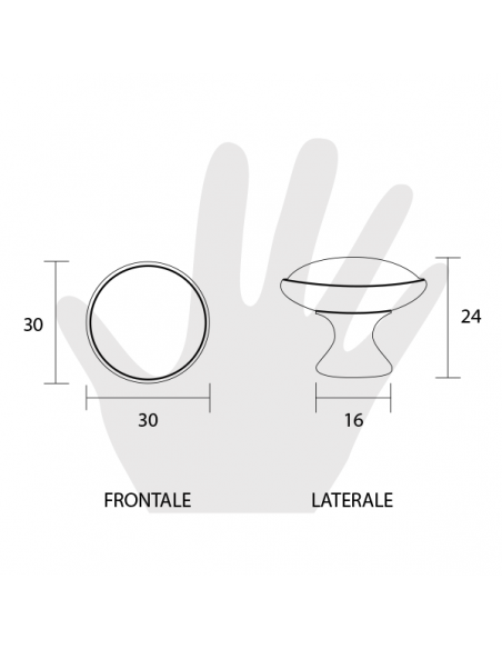 Pomello per mobile Metal Style disegno