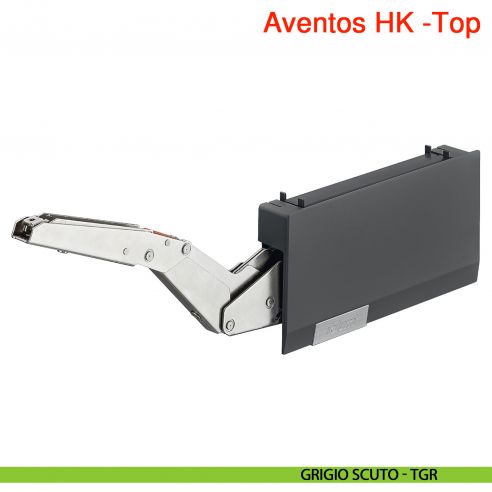 Guarnitura per anta a ribalta Blum Aventos HK-Top fissaggio viti per truciolare - grigio scuro