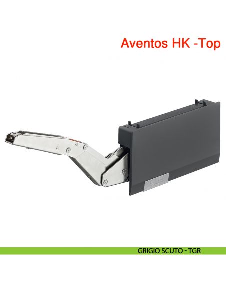 Guarnitura per anta a ribalta Blum Aventos HK-Top fissaggio viti per truciolare - grigio scuro