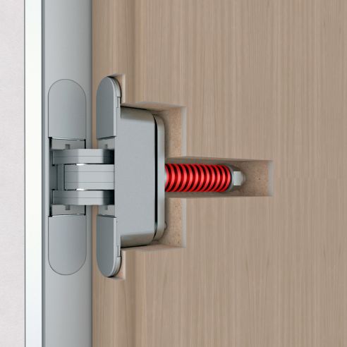 Cerniera invisibile con molla chiudiporta AGB Eclipse 3.2 HD Self portata 60 kg