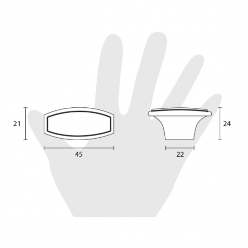 Pomello per mobile Metal Style disegno