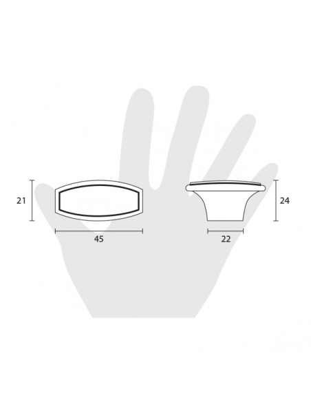 Pomello per mobile Metal Style disegno