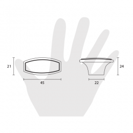 Pomello per mobile Metal Style 2