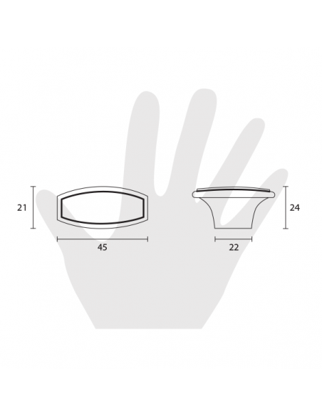 Pomello per mobile Metal Style disegno