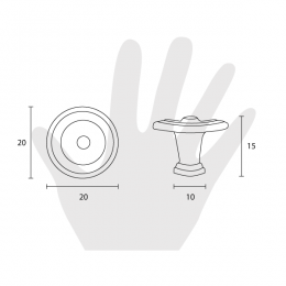 Pomello per mobile Metal Style 2