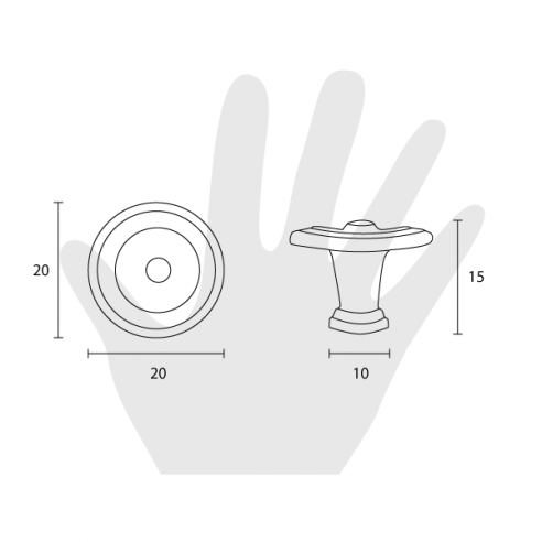 Pomello per mobile Metal Style disegno
