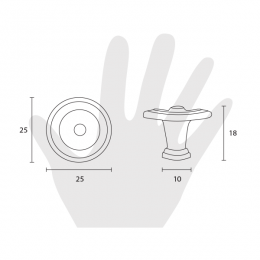 Pomello per mobile ø25 Metal Style 2