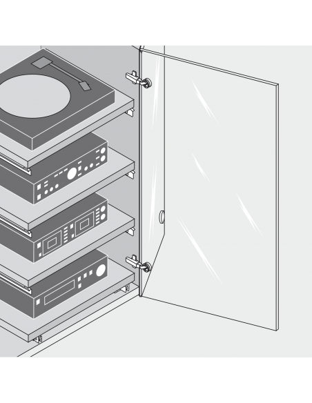 Cerniera per anta in vetro Blum 75T4100 Clip Top a battuta apertura 94 gradi