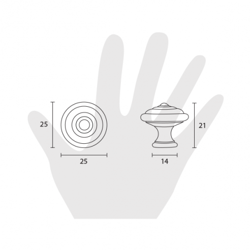 Pomello per mobile Metal Style disegno