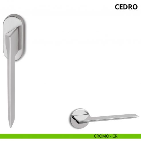 Maniglia per finestra martellina DK Cedro Ento cromo