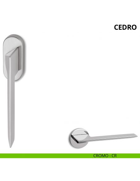 Maniglia per finestra martellina DK Cedro Ento cromo