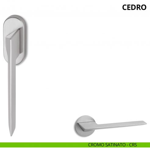 Maniglia per finestra martellina DK Cedro Ento cromo satinato