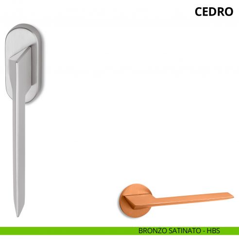Maniglia per finestra martellina DK Cedro Ento bronzo satinato