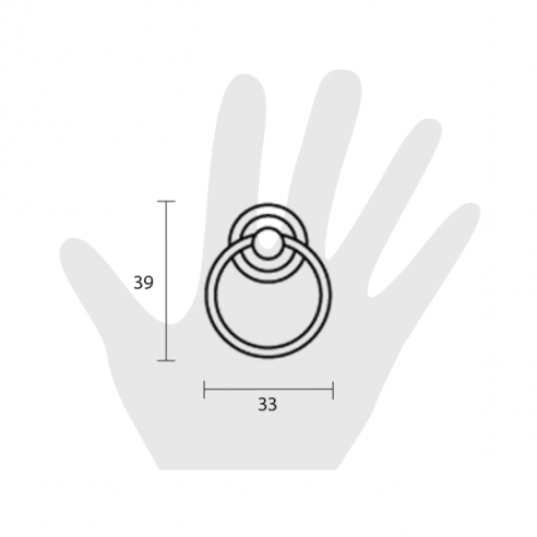 Pomello Per Mobili Gedotec - Nero Opaco, Diametro 41 Mm, Con Viti, Stile Antico - Foto 9