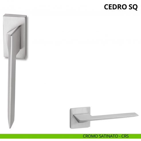 Maniglia per finestra martellina DK Cedro SQ Ento cromo satinato