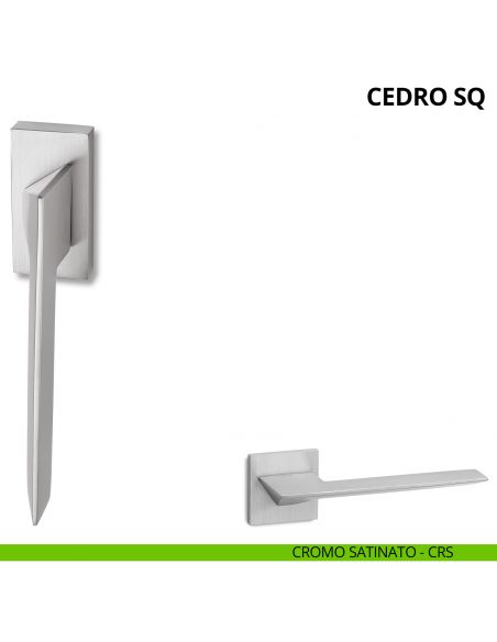 Maniglia per finestra martellina DK Cedro SQ Ento cromo satinato