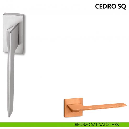 Maniglia per finestra martellina DK Cedro SQ Ento bronzo satinato