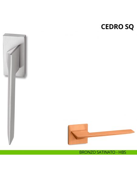 Maniglia per finestra martellina DK Cedro SQ Ento bronzo satinato