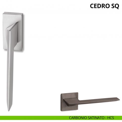 Maniglia per finestra martellina DK Cedro SQ Ento carbonio satinato