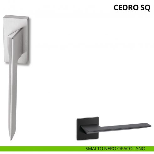 Maniglia per finestra martellina DK Cedro SQ Ento smalto nero opaco