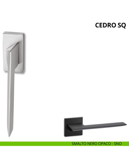 Maniglia per finestra martellina DK Cedro SQ Ento smalto nero opaco