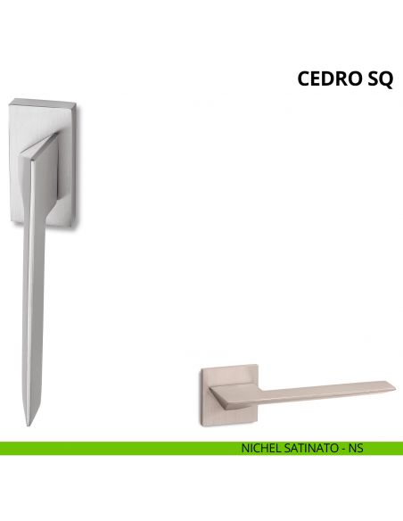 Maniglia per finestra martellina DK Cedro SQ Ento nichel satinato