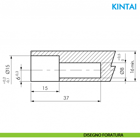 Reggipiano per legno Ferramenta Livenza Kintai con perno diametro 5 mm