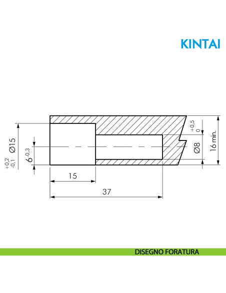 Reggipiano per legno Ferramenta Livenza Kintai con perno diametro 5 mm