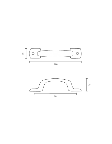 Maniglia per mobile 100 mm Metal Style disegno