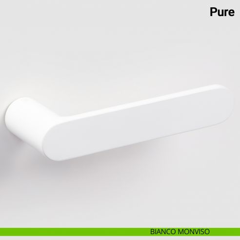 Maniglia per porta Pure Nuda Verum Italy senza rosetta - bianco monviso